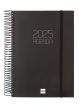 AGENDA ANUAL (2025) FINOCAM ESPIRAL OPAQUE ESPIRAL tapa PP amb GOMA E10 155x212 D/P NEGRE