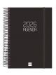 AGENDA ANUAL (2026) CATALAN FINOCAM ESPIRAL OPAQUE ESPIRAL tapa PP con GOMA E10 155x212 D/P NEGRE